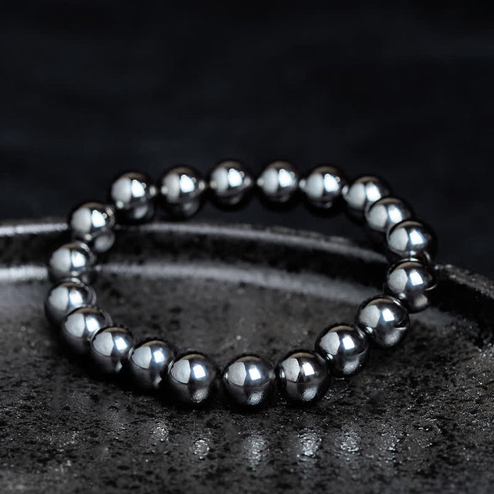 Buddha Stones Natural Hematite Bead Powerful Bracelet - image 2