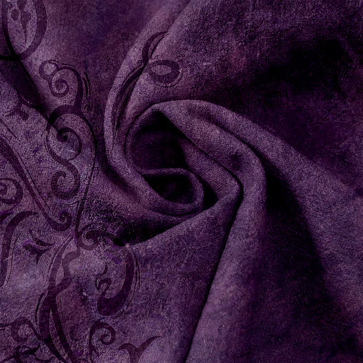 Buddha Stones Cotton Vine Scroll Pattern Women's Elastic Waist Pants With Pockets - image 3