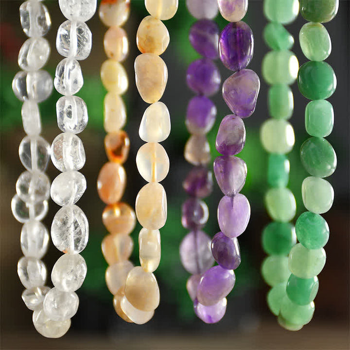 Buddha Stones Natural Indian Agate Irregular Shapes Crystal Bead Positive Necklace - image 11