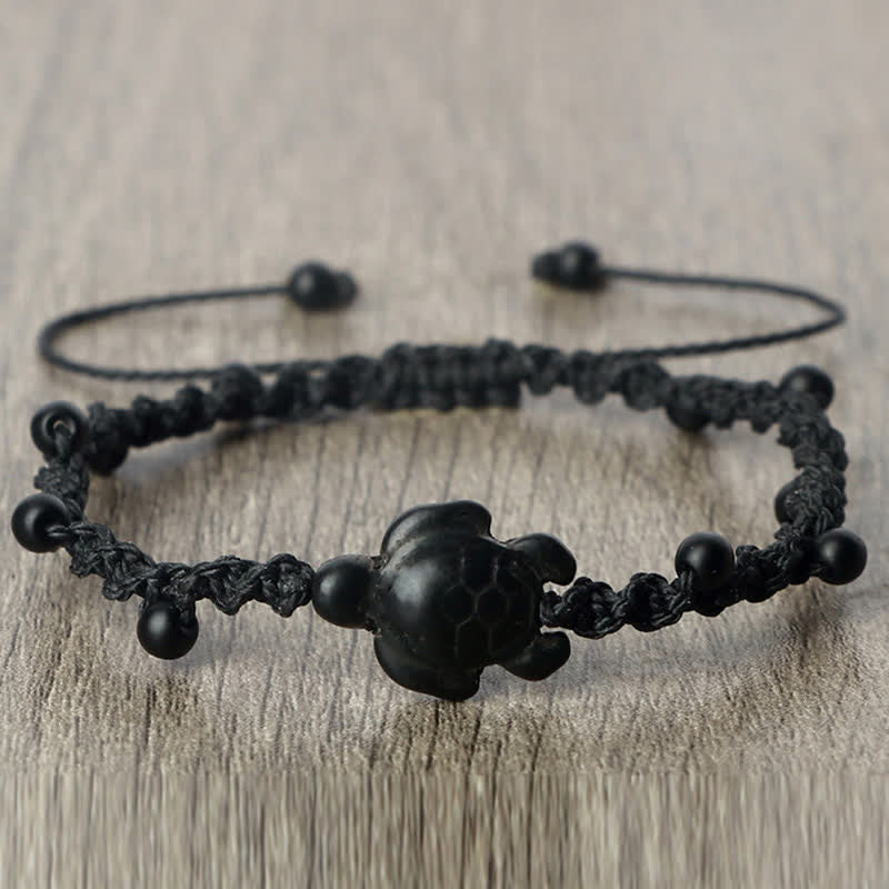 Buddha Stones Turquoise Turtle Design Braided Rope Protection Bracelet - image 8