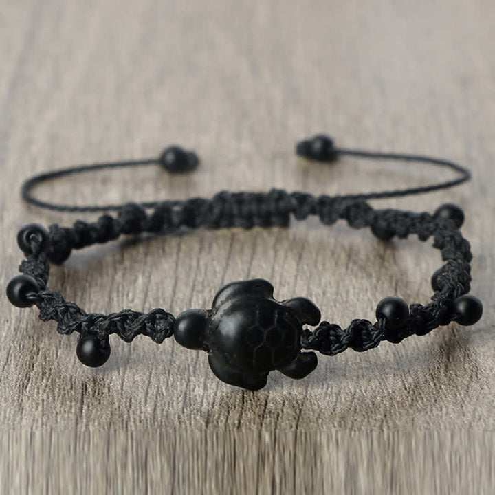 Buddha Stones Turquoise Turtle Design Braided Rope Protection Bracelet - image 8