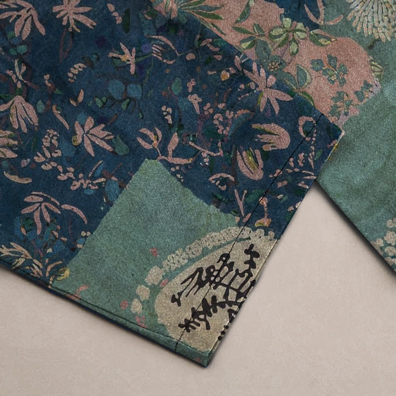 Buddha Stones Cotton Boho Patchwork Floral Pattern Men's Tapered Pants With Pockets - image 3