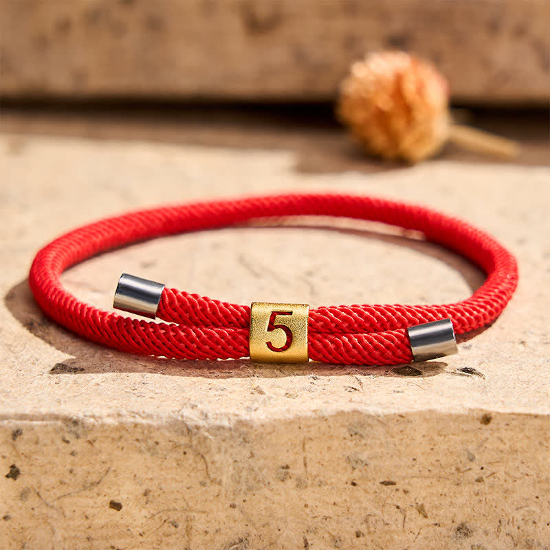 Buddha Stones Single-Digit Angel Numbers Adjustable String Protection Bracelet - image 17