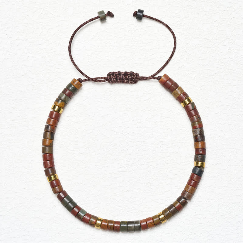 Buddha Stones Small Picasso Jasper Beads Energy String Bracelet - image 12