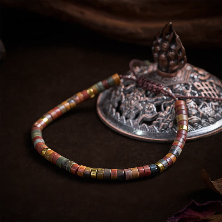 Buddha Stones Small Picasso Jasper Beads Energy String Bracelet - image 10