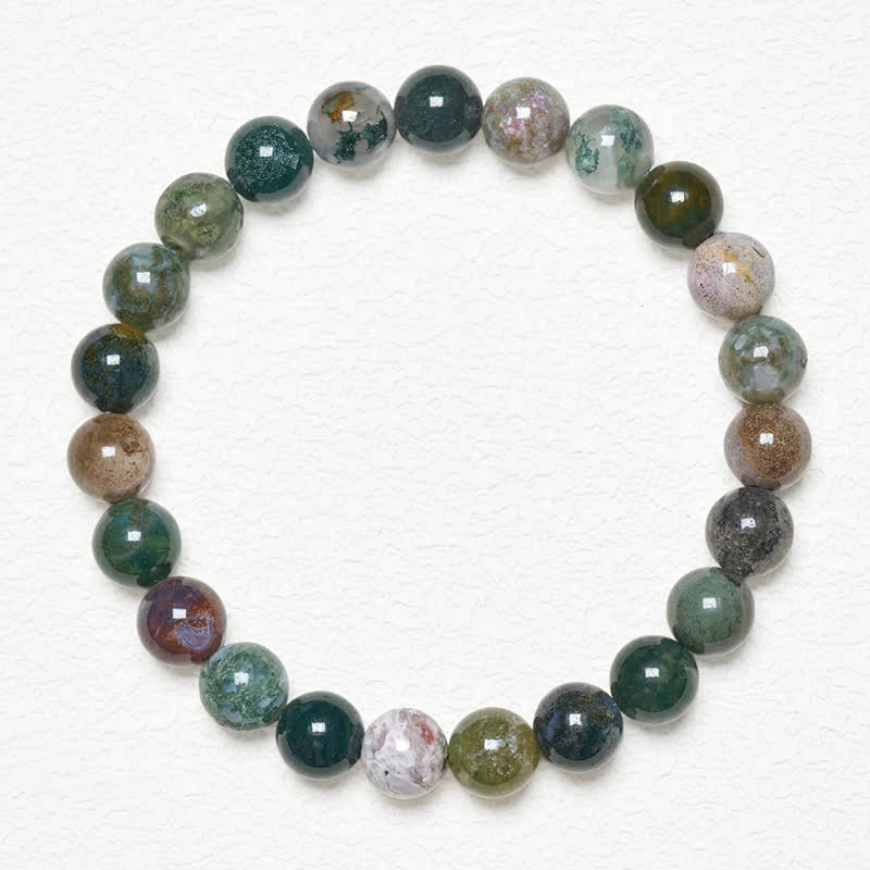 Buddha Stones Natural Stone Sea Sediment Jasper Agate Protection Peace Bracelet - image 1
