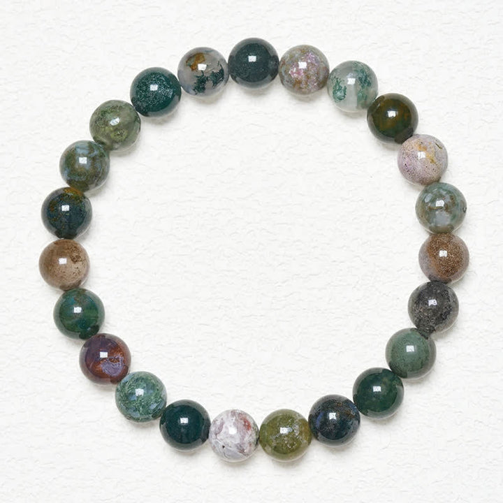 Buddha Stones Natural Stone Sea Sediment Jasper Agate Protection Peace Bracelet - image 1