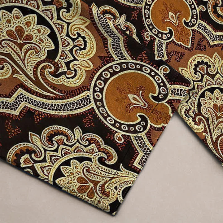 Buddha Stones Cotton Mandala Paisley Geometry Pattern Men's Tapered Pants With Pockets - image 3