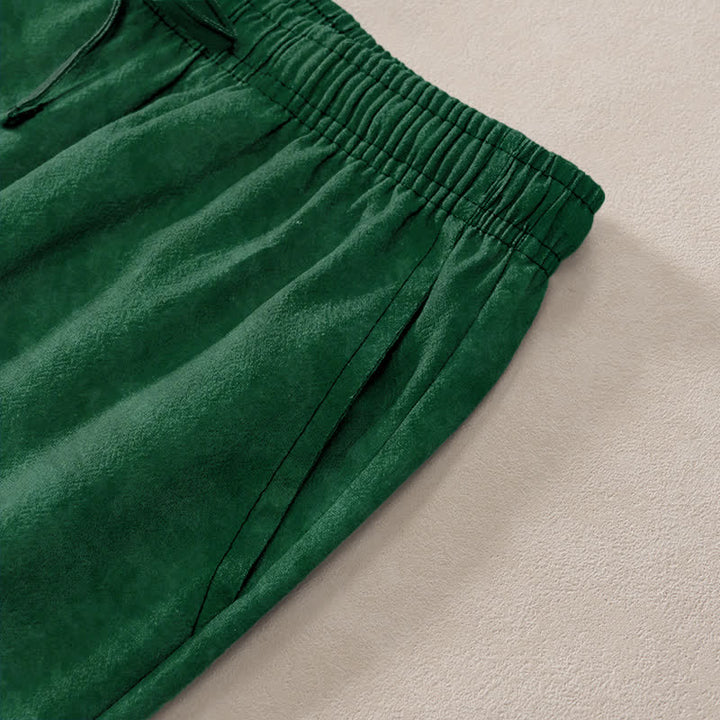 Buddha Stones Cotton Ink Bamboo Sun Pattern Men's Tapered Pants With Pockets - image 2