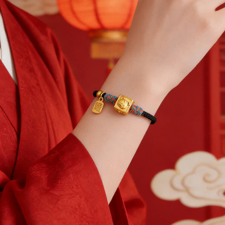 Buddha Stones Handmade Red String Chinese Zodiac Luck Fu Charm Bracelet - image 18