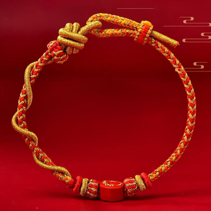 Buddha Stones Cinnabar Chinese Zodiac Blessing Hand-Woven Red String Bracelet - image 16