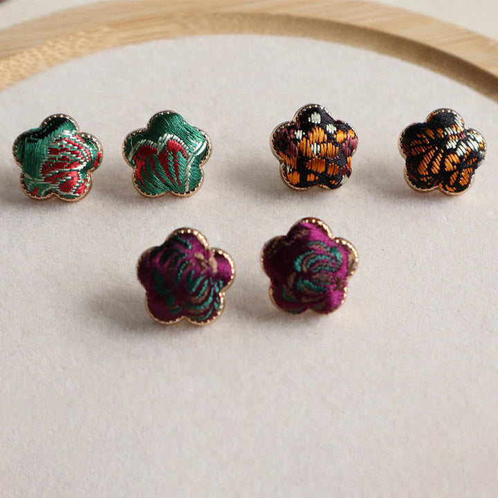 Buddha Stones Song Brocade Flower Balance Earrings - image 5