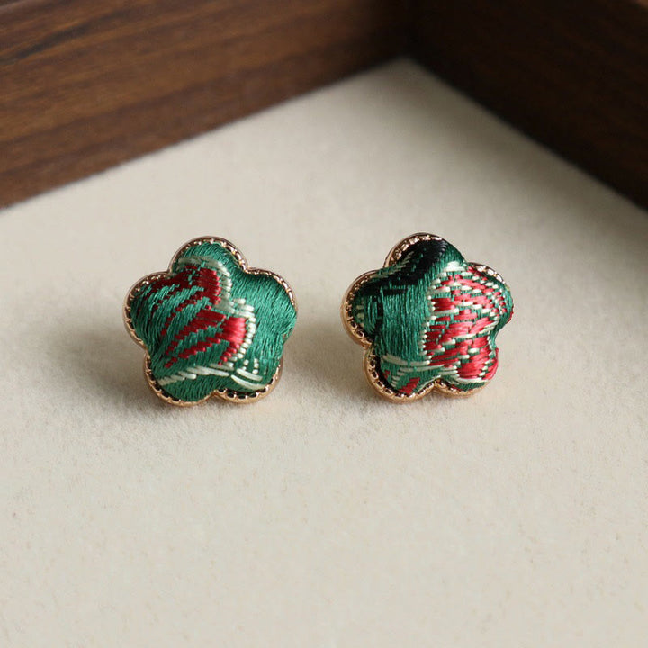Buddha Stones Song Brocade Flower Balance Earrings - image 0