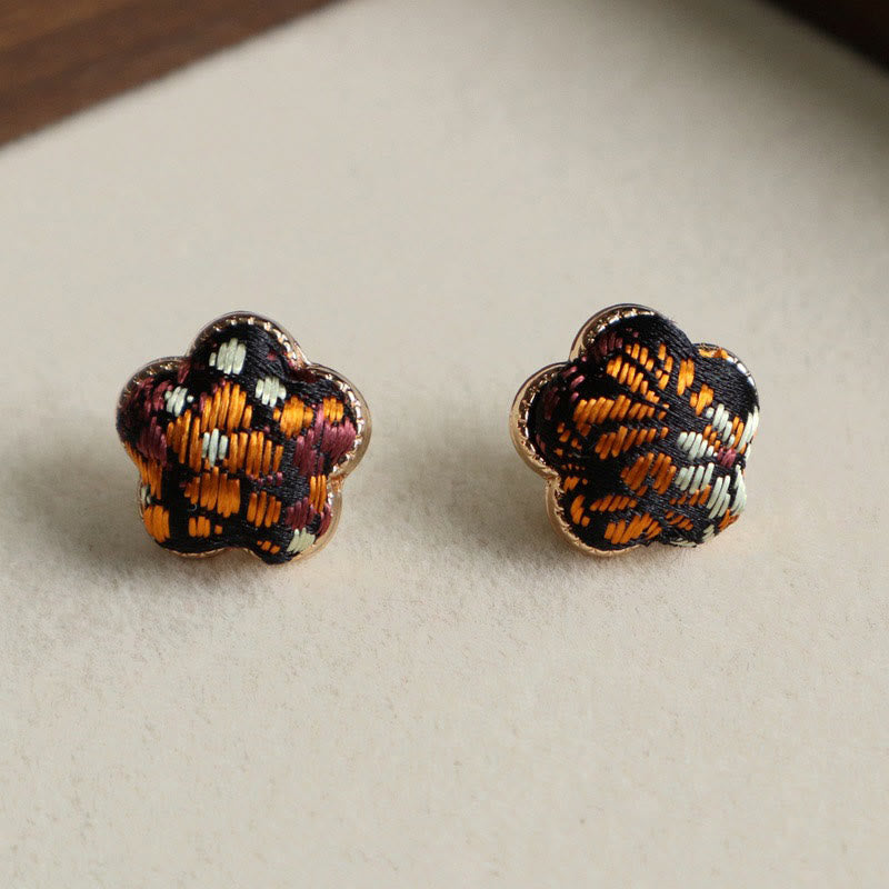 Buddha Stones Song Brocade Flower Balance Earrings - image 2