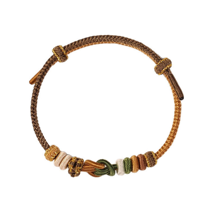 Buddha Stones Hand-Woven "Prosperous Universe" Knotting Prosperity Multicolor Cord Bracelet - image 3