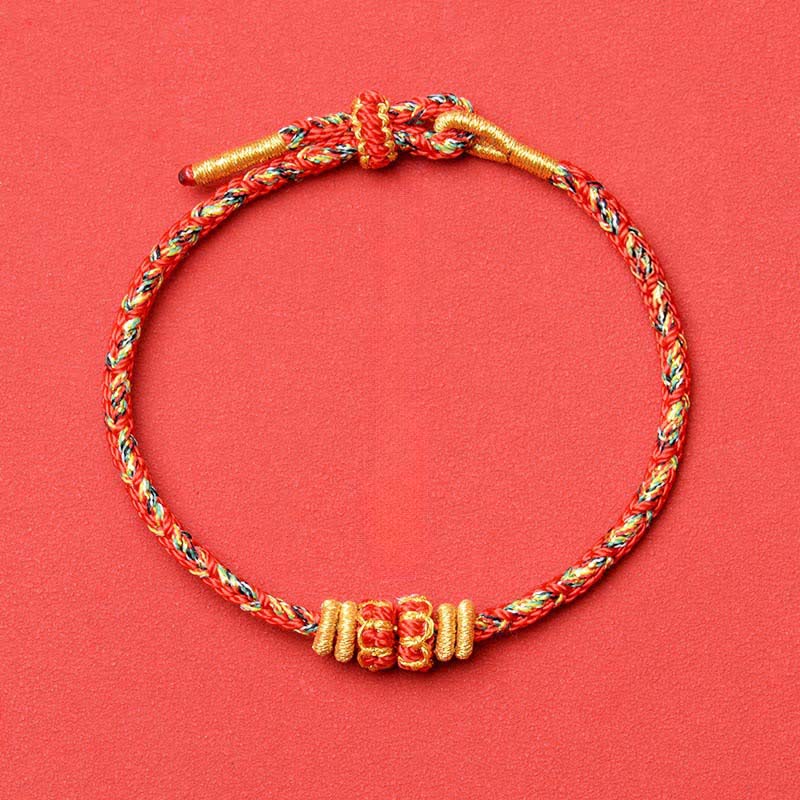 Buddha Stones Hand-Woven Red String Koi Fish Flower Protection Bracelet - Red - No Accessory - image 16