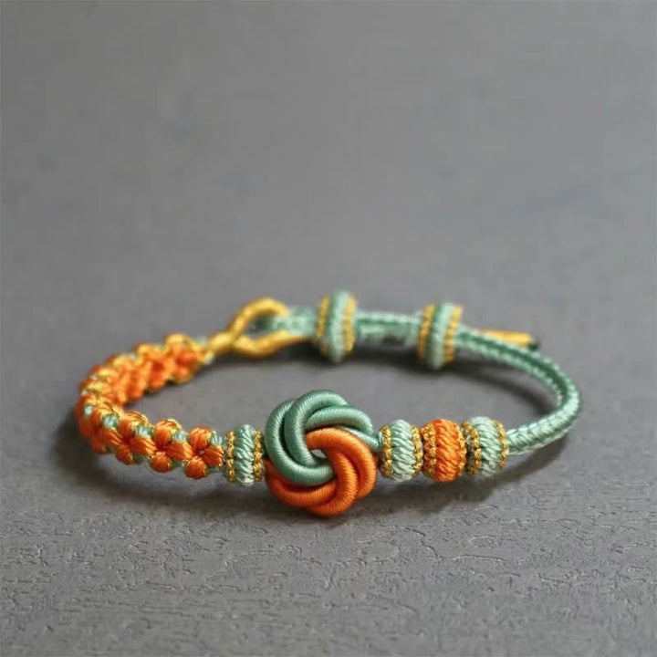 Buddha Stones Mandala Braided Rope Confidence Bracelet - Aquamarine - No Accessory - image 15