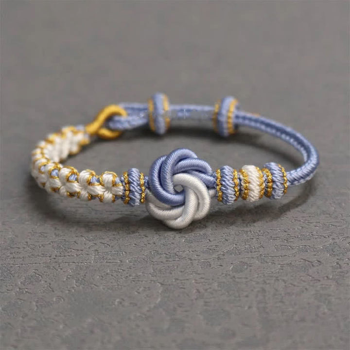 Buddha Stones Mandala Braided Rope Confidence Bracelet - LightSkyBlue - No Accessory - image 25