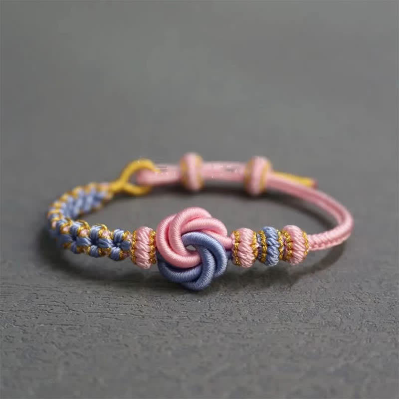 Buddha Stones Mandala Braided Rope Confidence Bracelet - Pink - No Accessory - image 32