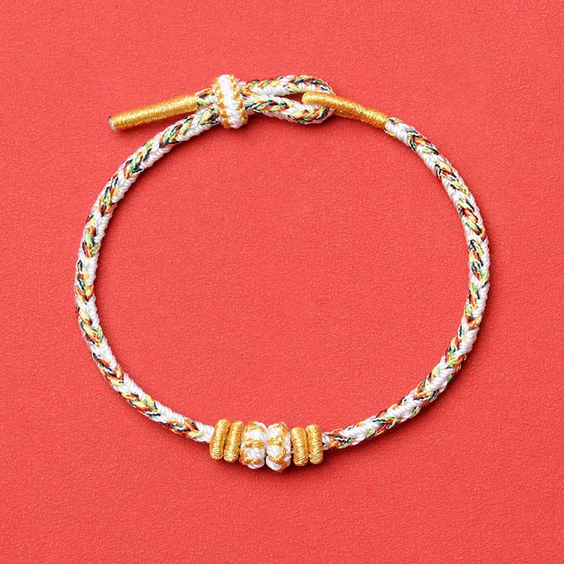 Buddha Stones White Braided Rope Om Mani Padme Hum Wisdom Bracelet - image 6