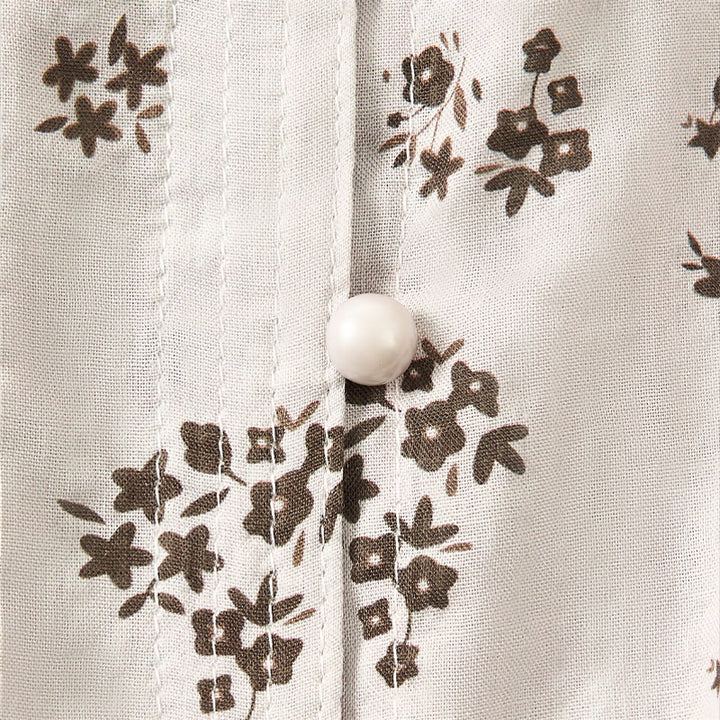 Buddha Stones Casual Floral Print Pattern Three Quarter Sleeve Women's Buttons Shirt - image 19