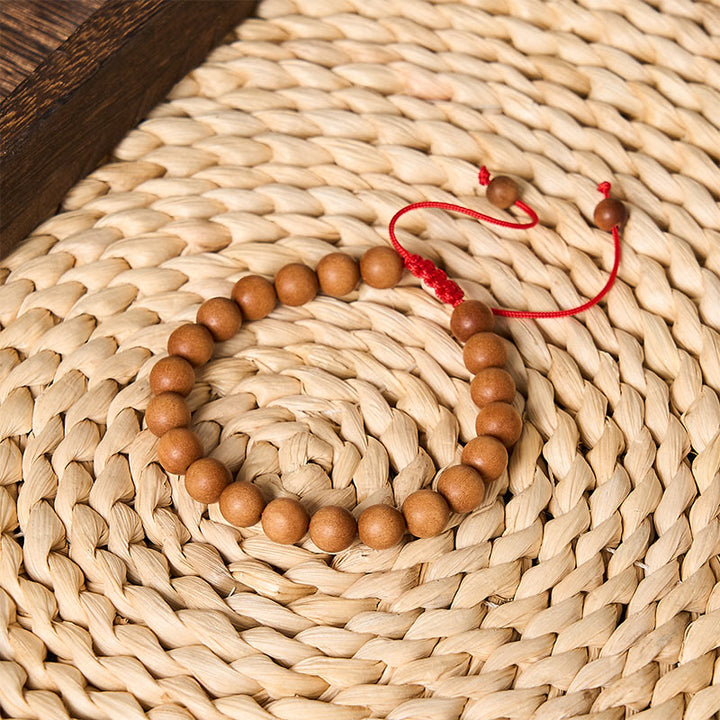 Buddha Stones Sandalwood grounding Tibetan Sandalwood Beads Wrist Mala - image 1