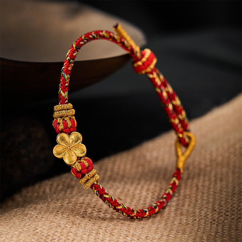 Buddha Stones Hand-Woven Red String Koi Fish Flower Protection Bracelet - image 12