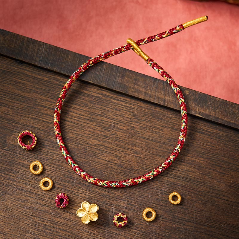 Buddha Stones Hand-Woven Red String Koi Fish Flower Protection Bracelet - image 19