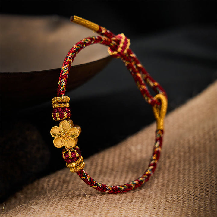 Buddha Stones Hand-Woven Red String Koi Fish Flower Protection Bracelet - image 15