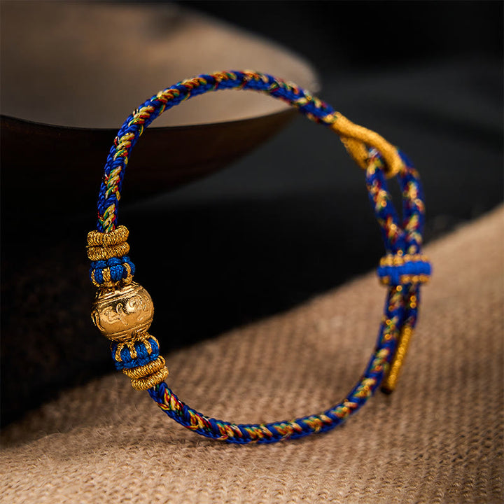 Buddha Stones Hand-Woven String Om Mani Padme Hum Peace Bracelet - image 2