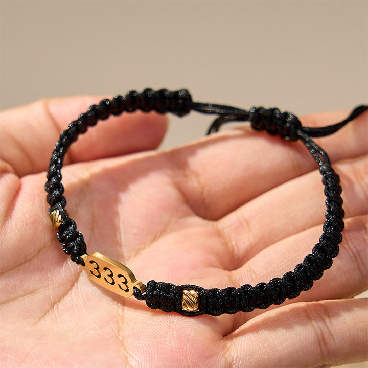 Buddha Stones Angel Numbers Red Black Braided String Connection Bracelet - image 17