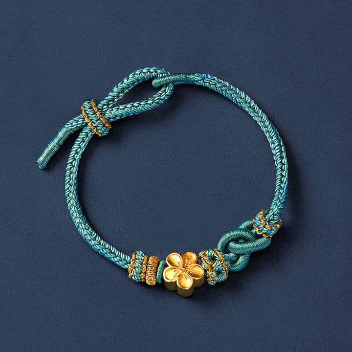 Buddha Stones Flower Braided Rope Knot Adjustable Bracelet - image 17