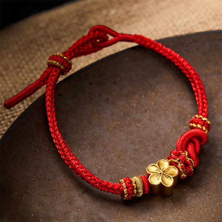 Buddha Stones Flower Braided Rope Knot Adjustable Bracelet - image 2