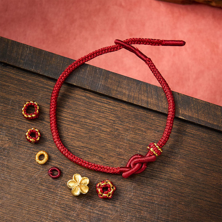 Buddha Stones Flower Braided Rope Knot Adjustable Bracelet - image 5