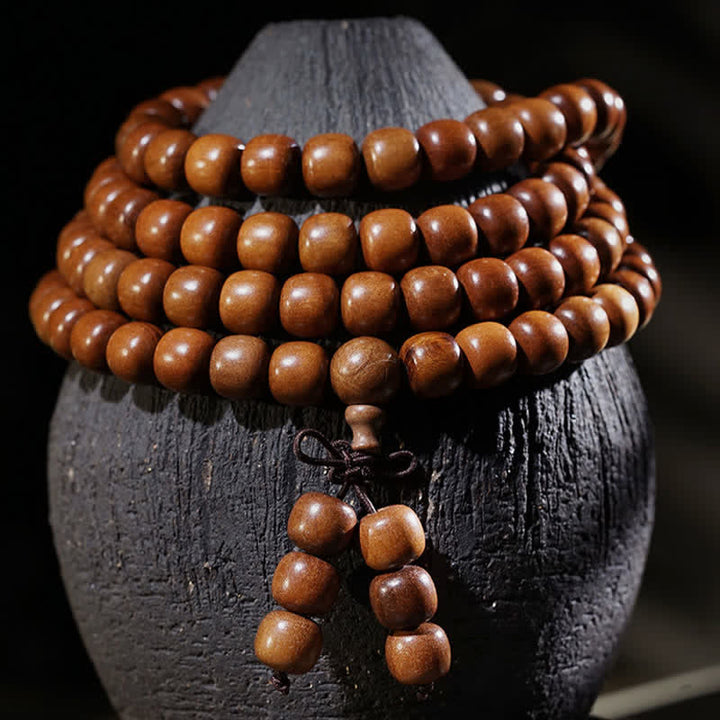Buddha Stones Natural Jujube Wood 108 Bead Mala - image 2