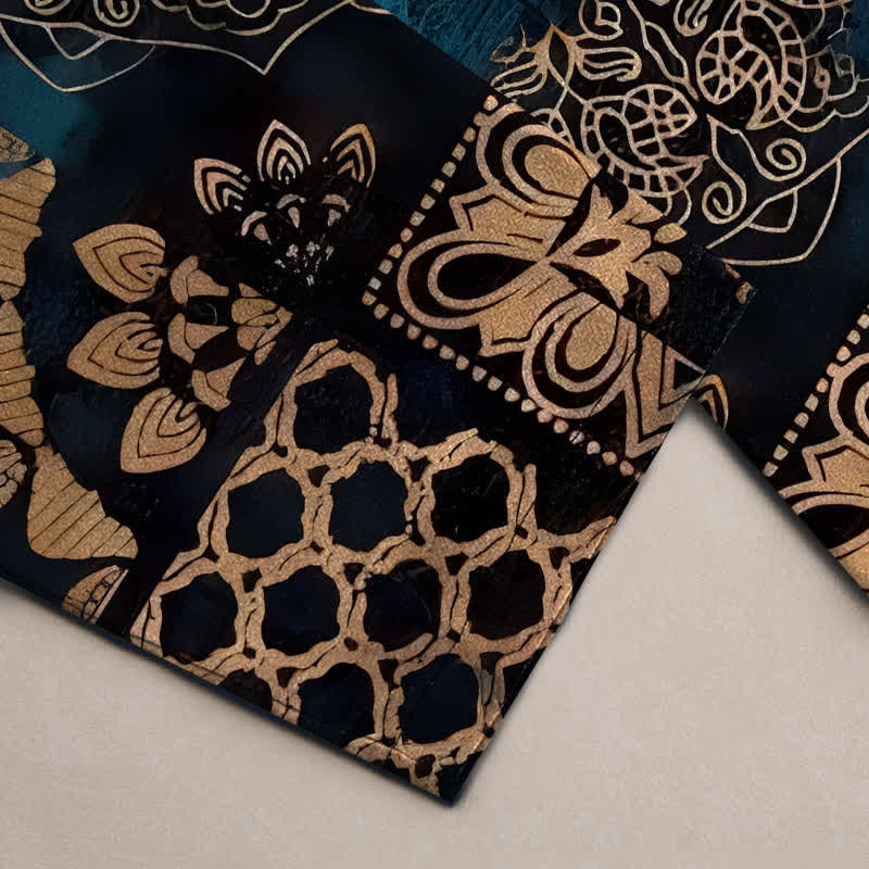 Buddha Stones Cotton Mandala Geometric Pattern Men's Tapered Pants With Pockets - image 3