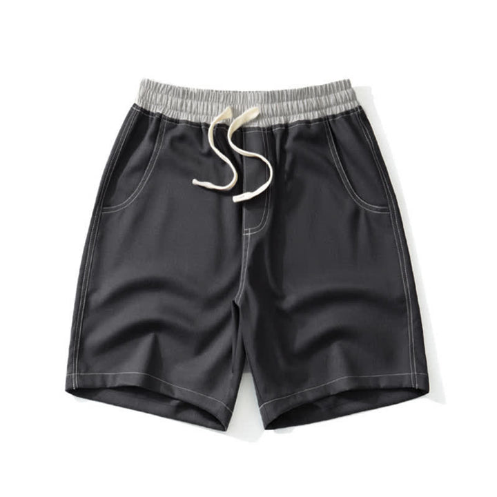 Buddha Stones Summer Casual Athletic Drawstring Solid Men's Shorts With Pocket - DimGray - US/UK/AU42, EU52 (3XL) - image 0