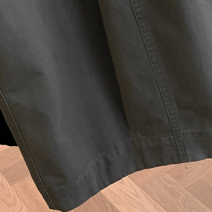 Buddha Stones Spring Casual Minimalist Drawstring Solid Long Pants Women's Harem Pants With Pockets - image 26