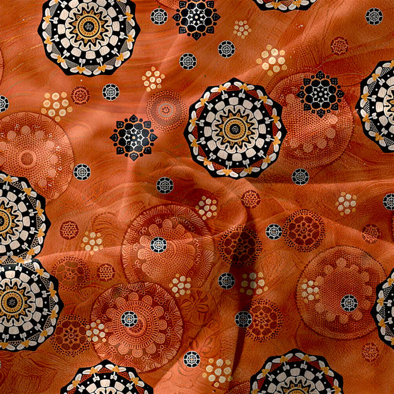 Buddha Stones Summer Casual Boho Mandala Medallion Pattern Women's Summer Sleeveless Midi Dress With Pockets - image 3