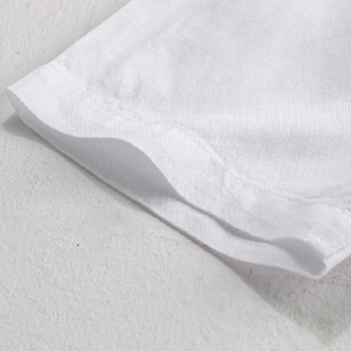 Buddha Stones Summer Casual Minimalist Solid Men's Short Sleeve Shirts - image 12