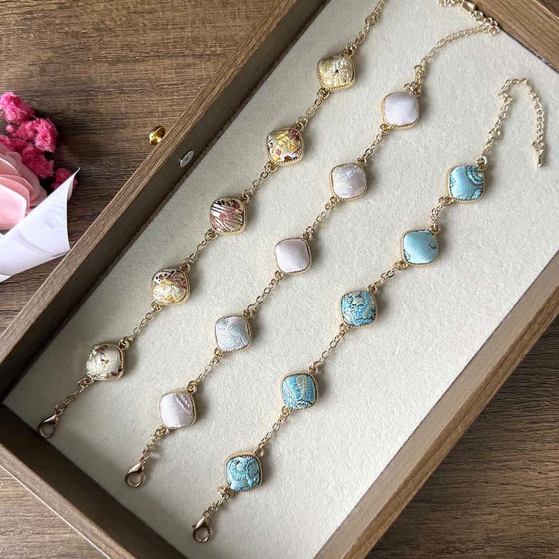 Buddha Stones Copper Song Brocade Square Vintage Elegance Bracelet - image 12