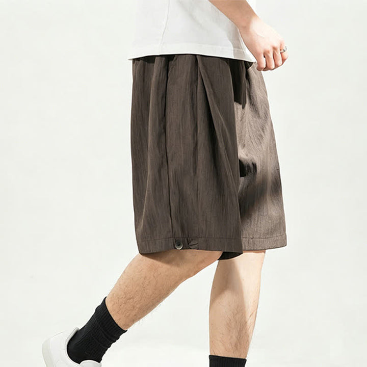 Buddha Stones Summer Casual Minimalist Drawstring Elastic Waist Solid Men's Shorts With Pocket - Sienna - US/UK/AU42, EU52 (3XL) - image 15