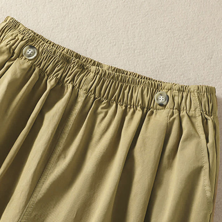 Buddha Stones Summer Casual Minimalist Solid Women's Shorts With Pocket - image 16