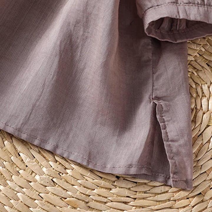Buddha Stones Summer Vintage Embroidery Floral Women's Short Sleeve Shirts - image 25