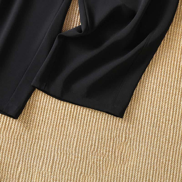 Buddha Stones Summer Casual Minimalist Solid Cropped Pants Women's Harem Pants With Pocket - image 12