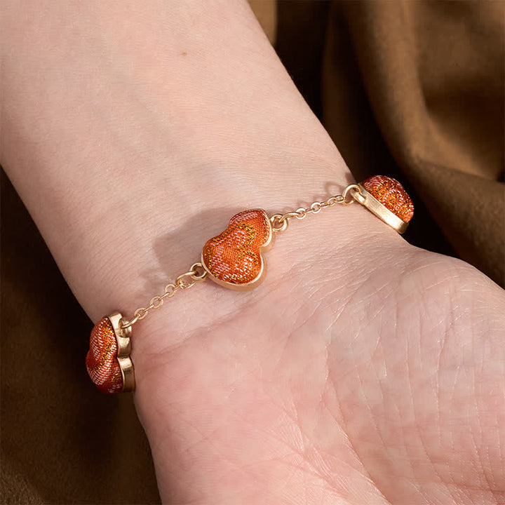 Buddha Stones Song Brocade Gourd Water Ripples Good Fortune Chinese Vintage Bracelet - image 5