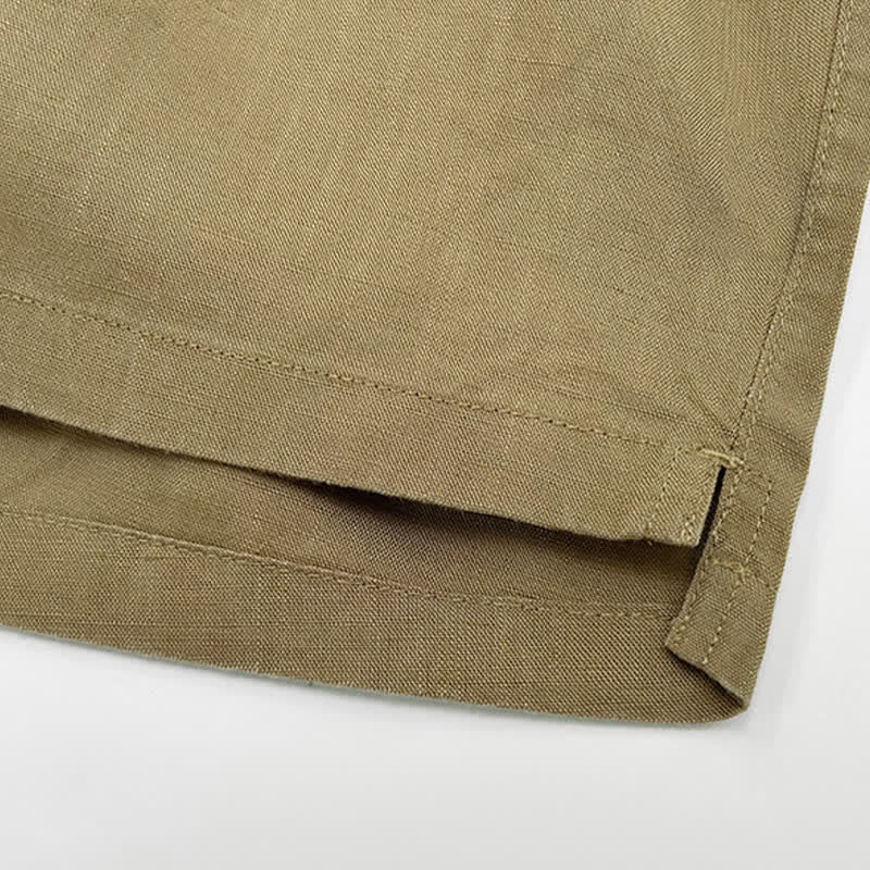 Buddha Stones Summer Casual Minimalist Drawstring Solid Men's Shorts With Pockets - image 3