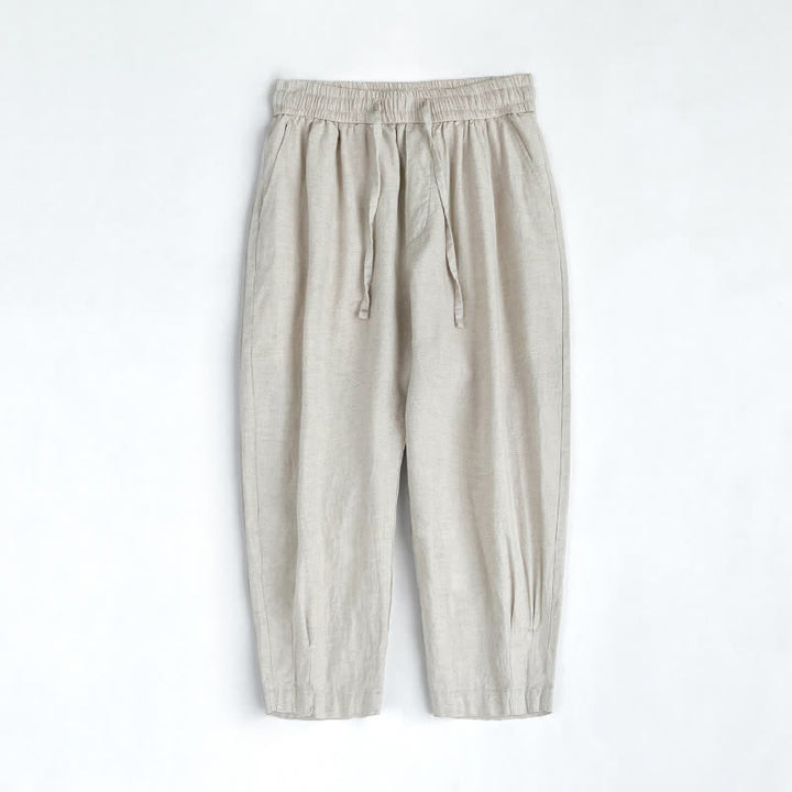 Buddha Stones Summer Casual Vintage Drawstring Solid Men's Harem Pants With Pockets - Linen - US/UK/AU44，EU54 (4XL) - image 12