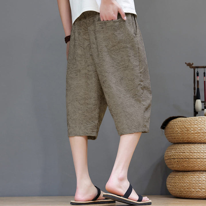 Buddha Stones Summer Casual Boho Drawstring Abstract Men's Shorts With Pocket - image 4