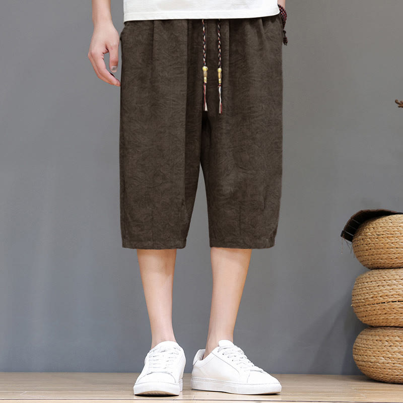 Buddha Stones Summer Casual Boho Drawstring Abstract Men's Shorts With Pocket - Sienna - US/UK/AU48, EU58 (6XL) - image 24